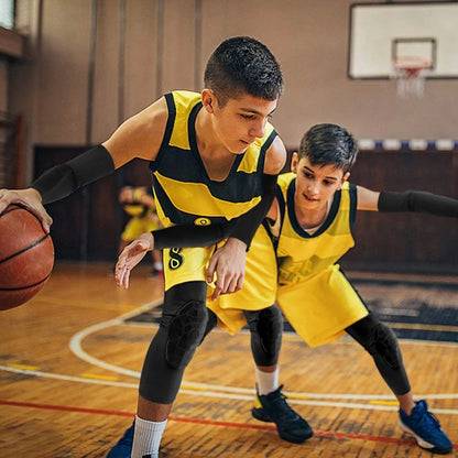 Honeycomb Compression Sleeves Pads Guards Sports Knee And Elbow Pads For Kids Youth Basketball Foot 3