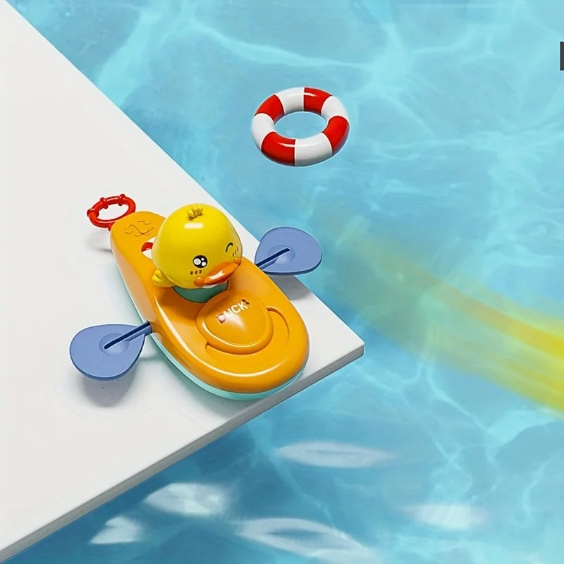 Little Yellow Duck Kayak Toy 1 Pc Swimming Pool And Bathroom Floating Duck Toy For Kids 1