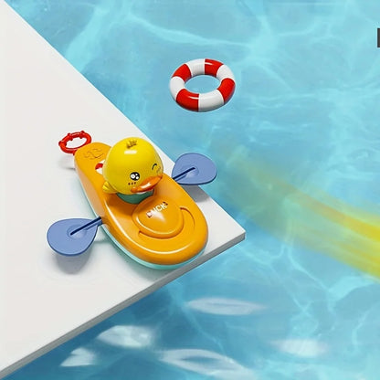 Little Yellow Duck Kayak Toy 1 Pc Swimming Pool And Bathroom Floating Duck Toy For Kids 1