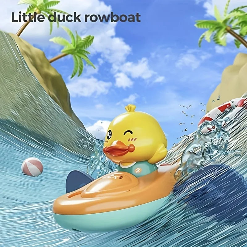 Little Yellow Duck Kayak Toy 1 Pc Swimming Pool And Bathroom Floating Duck Toy For Kids 2