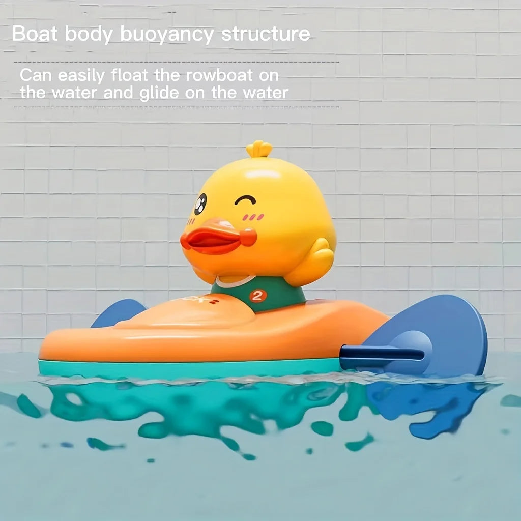 Little Yellow Duck Kayak Toy 1 Pc Swimming Pool And Bathroom Floating Duck Toy For Kids 4