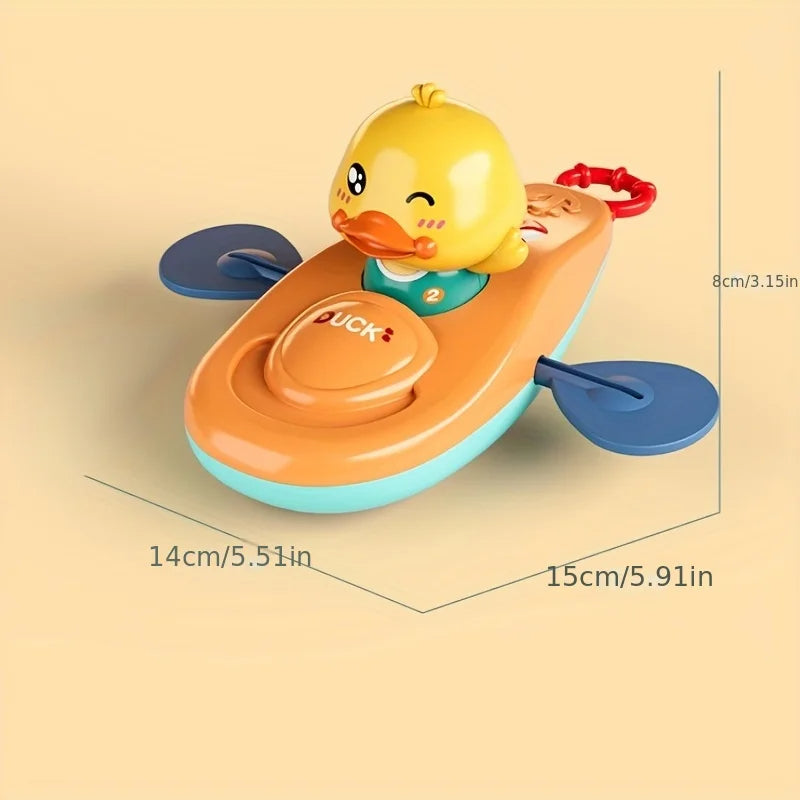Little Yellow Duck Kayak Toy 1 Pc Swimming Pool And Bathroom Floating Duck Toy For Kids 5