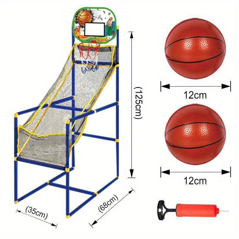 Portable Basketball Arcade Game Set, for Indoor and Outdoor Play, Easy Setup with Air Pump, Ideal Gift for Kids, Holiday