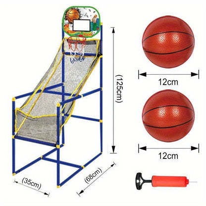 Portable Basketball Arcade Game Set, for Indoor and Outdoor Play, Easy Setup with Air Pump, Ideal Gift for Kids, Holiday