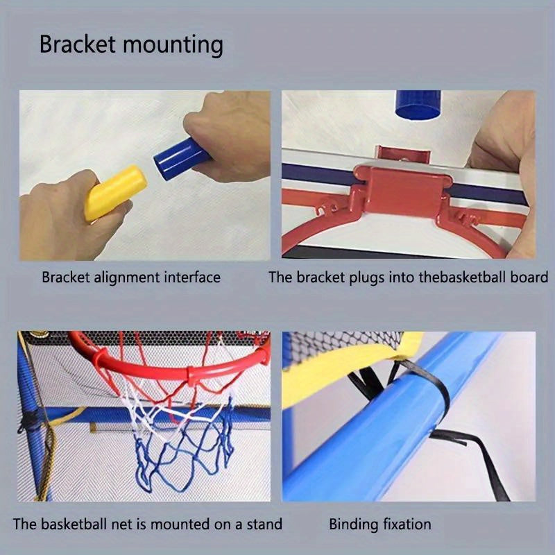 Portable Basketball Arcade Game Set, for Indoor and Outdoor Play, Easy Setup with Air Pump, Ideal Gift for Kids, Holiday