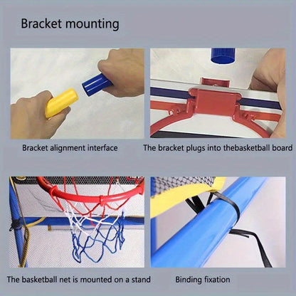 Portable Basketball Arcade Game Set, for Indoor and Outdoor Play, Easy Setup with Air Pump, Ideal Gift for Kids, Holiday