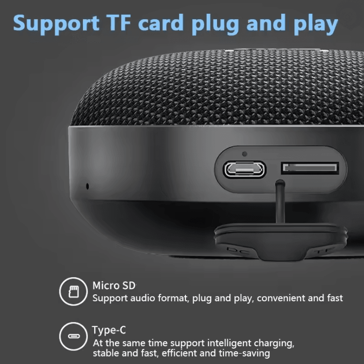 Portable Bluetooth Speaker With Powerful Mini Subwoofer 2