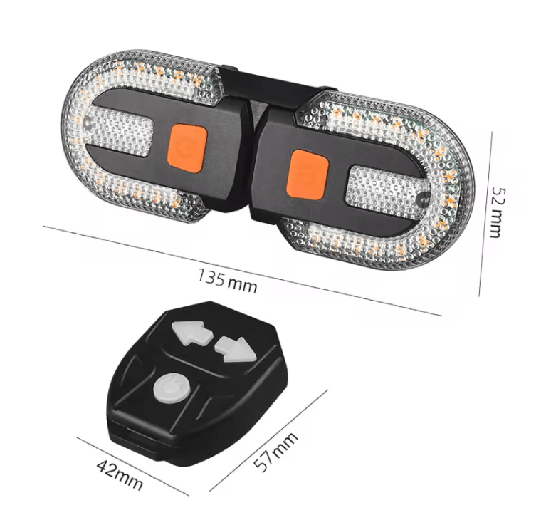 Wireless Bike Turn Signal Light With Remote Control 3