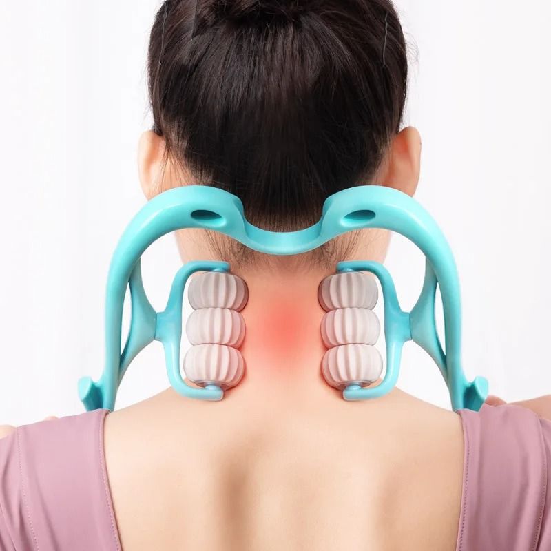 Spine Cervical Vertebra Shoulder and Neck Manual Massager Hand Held Kneading Device