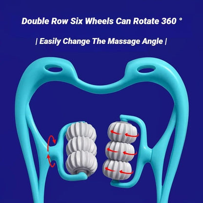 Spine Cervical Vertebra Shoulder And Neck Manual Massager Hand Held Kneading Device 2