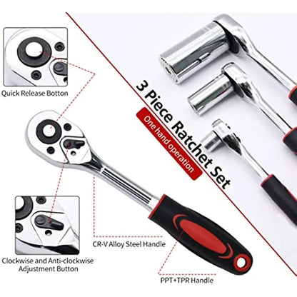 Professional Heavy Duty Ratchet Handle With Quick Release 4