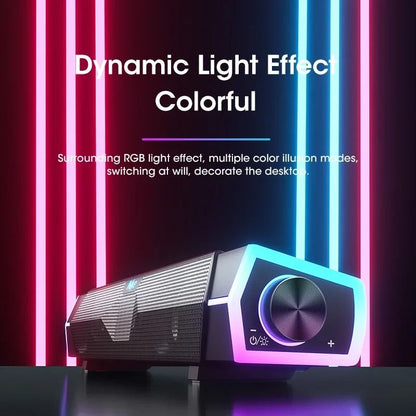 Bluetooth Computer Soundbar With Stereo Subwoofer And RGB Lights 1
