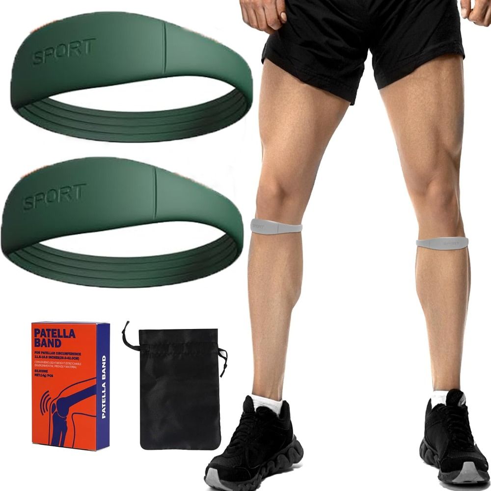 Fixed Protection Silicone Patella Tendon Knee Straps, Knee Support Band, Patella Knee Strap Flexible