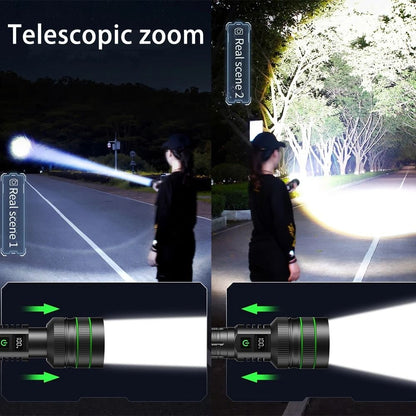 Long Range LED Flashlight With Zoom And Type C Charging 4