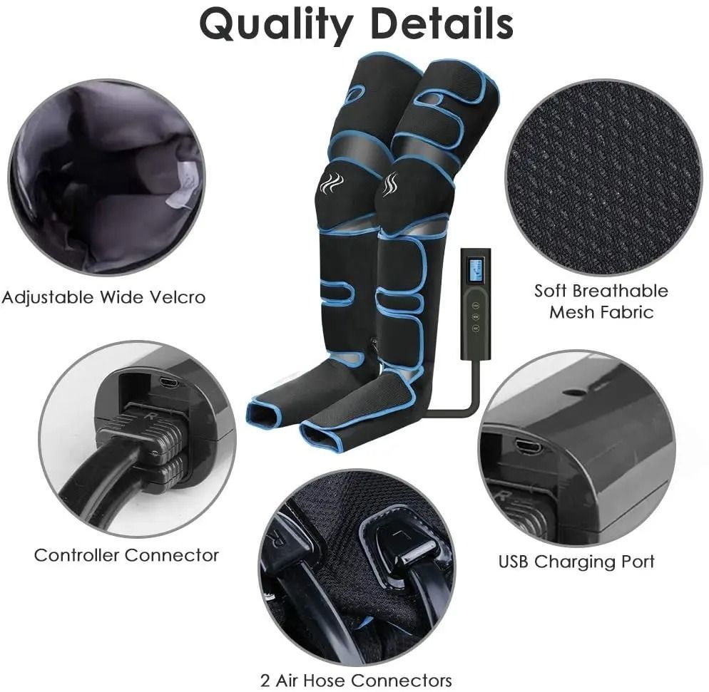 Air Pressure Leg Massager With Heat And Cordless Design 5