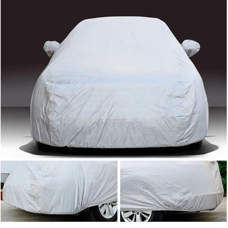 Universal Car Cover All Weather For Sedan SUV Anti UV Sun Shade Dustproof Indoor Outdoor Protective 1