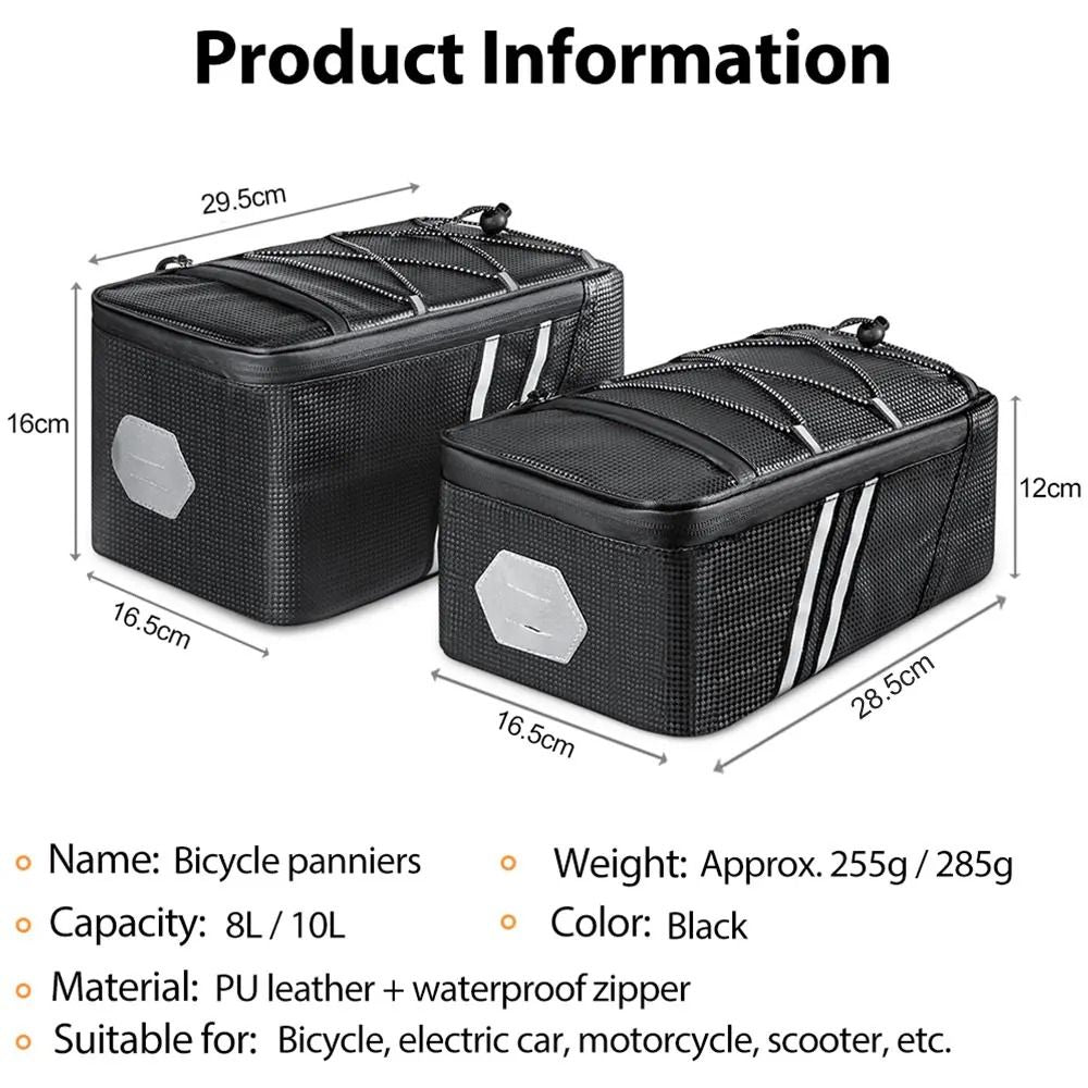 Waterproof Bicycle Rear Seat Bag With Large Capacity And Rain Cover 1