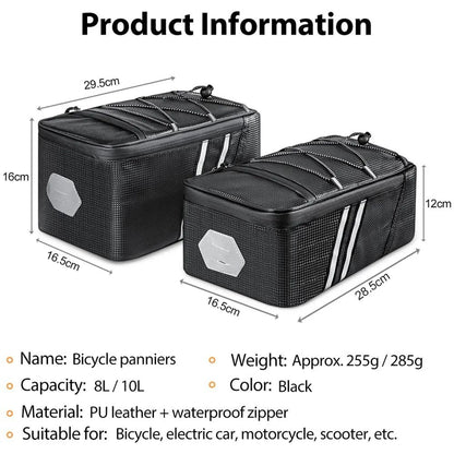 Waterproof Bicycle Rear Seat Bag With Large Capacity And Rain Cover 1