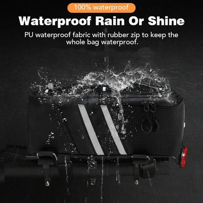 Waterproof Bicycle Rear Seat Bag With Large Capacity And Rain Cover 3