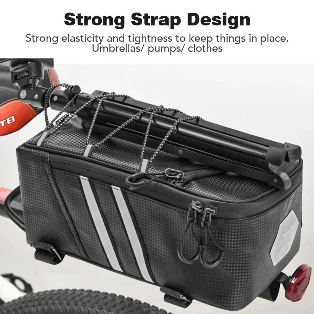 Waterproof Bicycle Rear Seat Bag With Large Capacity And Rain Cover 4