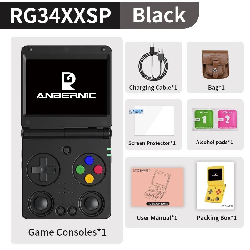 Flip Handheld Game Console With 34 Inch Screen And Built In Games 12