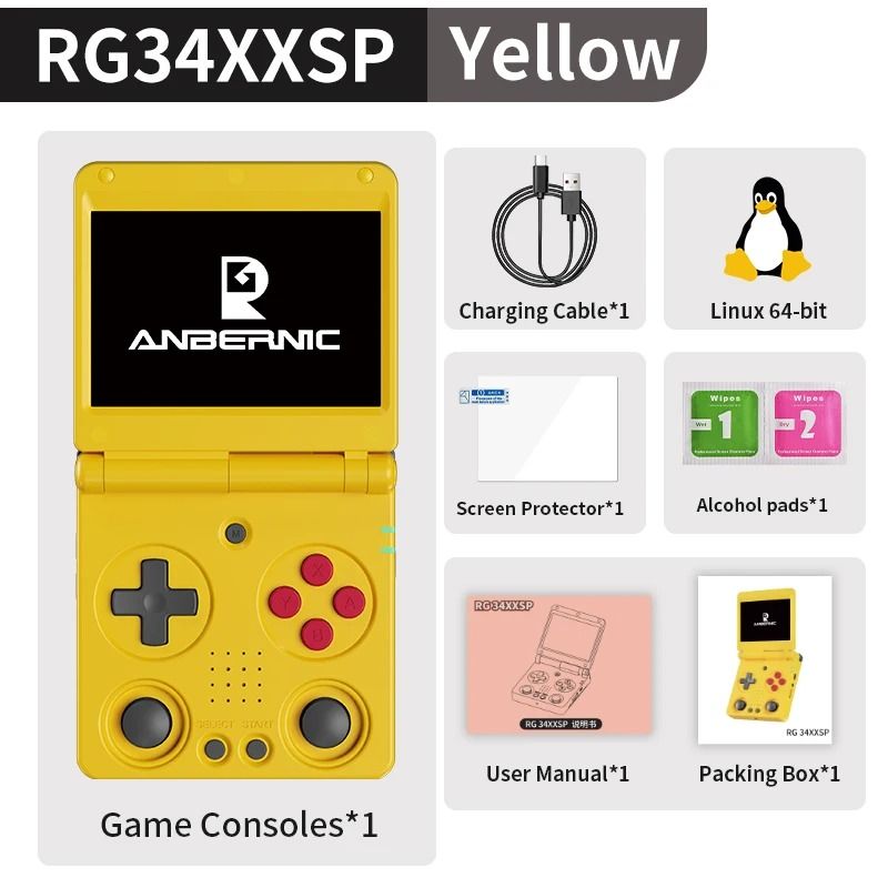 Flip Handheld Game Console With 34 Inch Screen And Built In Games 5