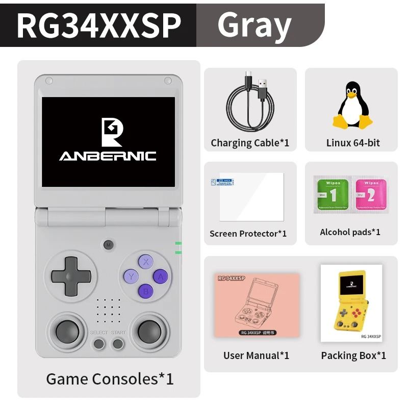 Flip Handheld Game Console With 34 Inch Screen And Built In Games 6