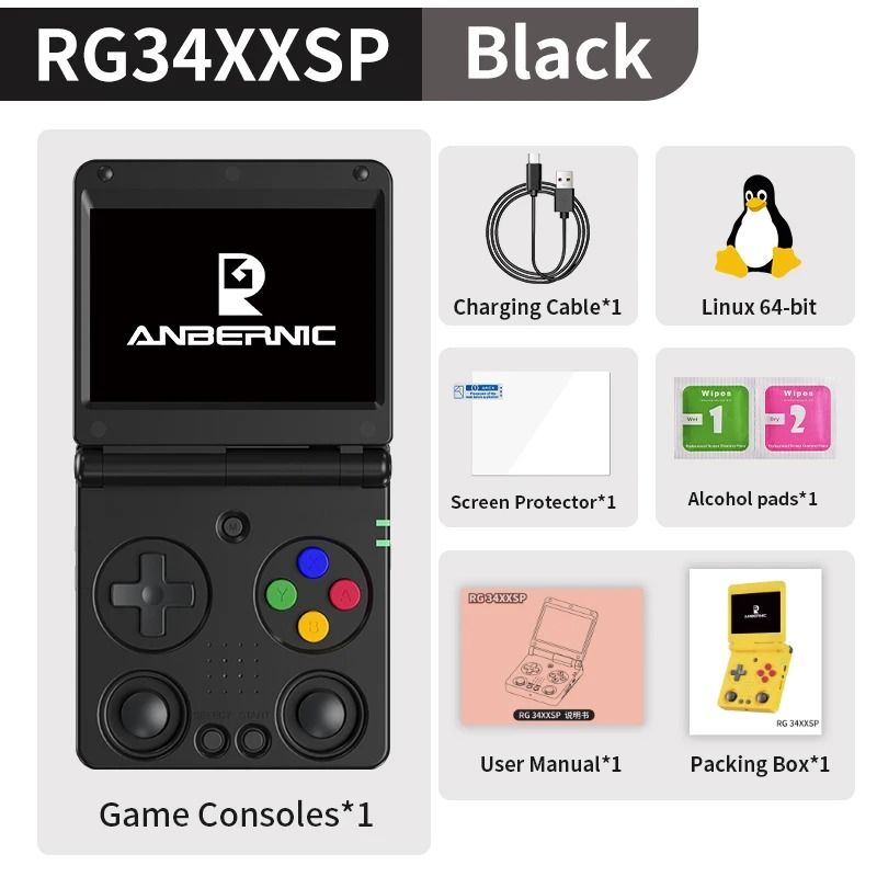 Flip Handheld Game Console With 34 Inch Screen And Built In Games 8
