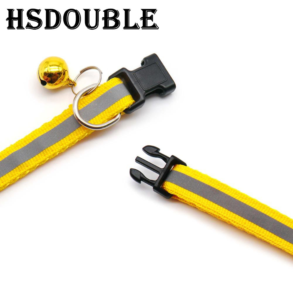 Safety Collar With Bell For Cats  Small Dogs Reflective  Adjustable For Nighttime Visibility And Pe