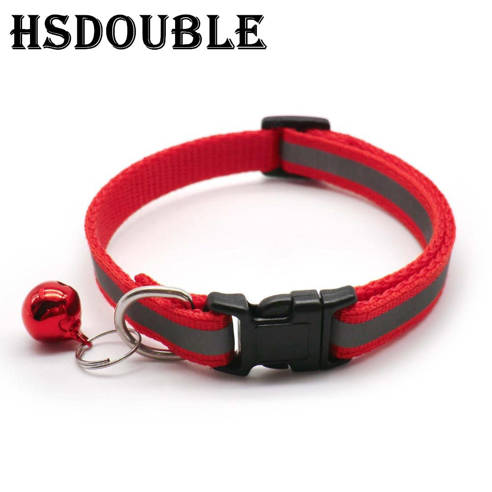 Safety Collar With Bell For Cats  Small Dogs Reflective  Adjustable For Nighttime Visibility And Pe