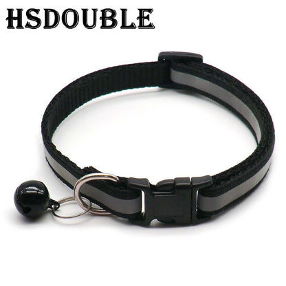 Safety Collar With Bell For Cats  Small Dogs Reflective  Adjustable For Nighttime Visibility And Pe