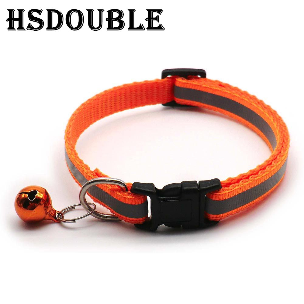 Safety Collar With Bell For Cats  Small Dogs Reflective  Adjustable For Nighttime Visibility And Pe