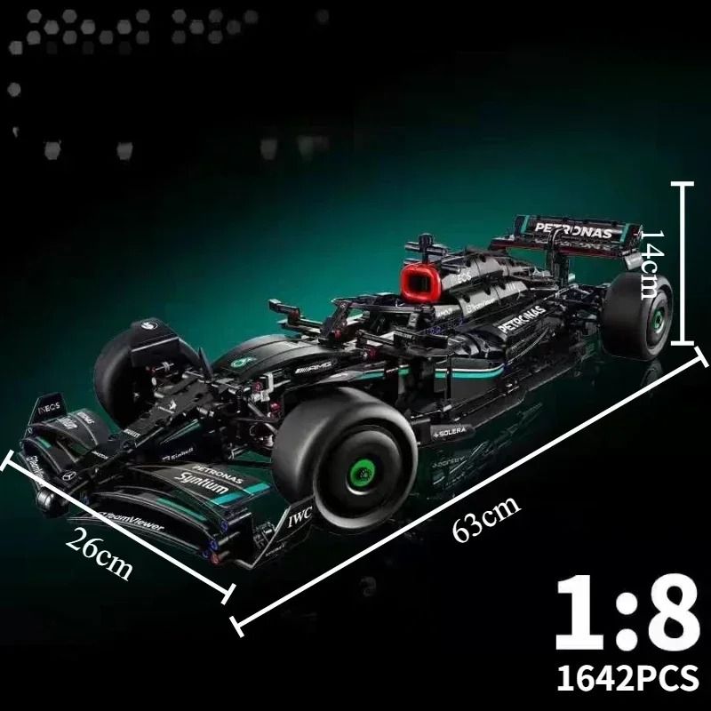 1 8 Scale F1 Race Car Building Blocks Set with 1642 Pieces