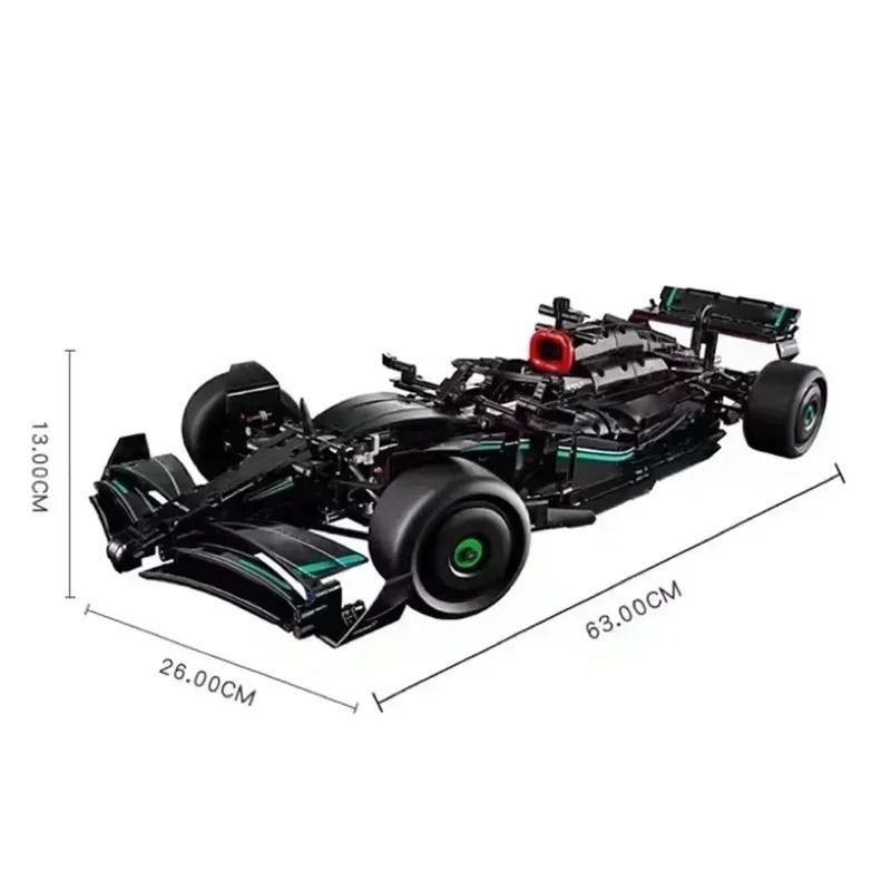 1 8 Scale F1 Race Car Building Blocks Set With 1642 Pieces 2