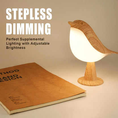 Touch Control Bird Desk Lamp,Rechargeable Cordless Bedside Lamp with 3Color Temperatures,Kids Night Light,Reading &Decor