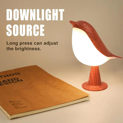 Touch Control Bird Desk Lamp,Rechargeable Cordless Bedside Lamp with 3Color Temperatures,Kids Night Light,Reading &Decor