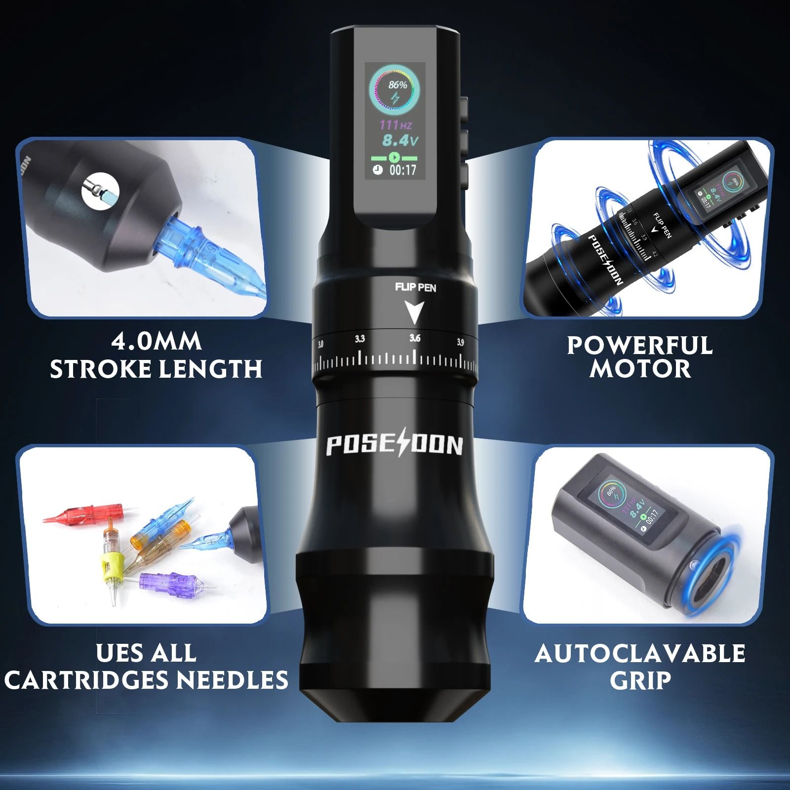 Professional Tattoo Pen Kit With Power Supply And Accessories 3