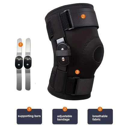 Knee Pad Support For Knee Joint 1pc Adjustable Knee Brace With Side Stabilizers  Patella Gel Pads F 3