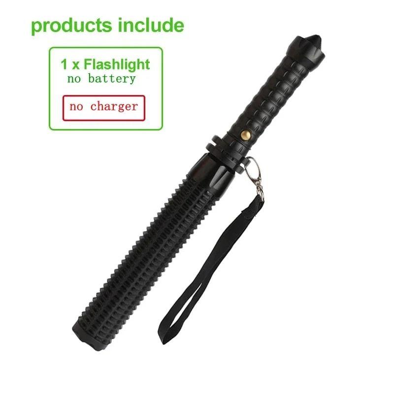 Baseball Bat Style LED Flashlight With Zoom And Self Defense Design 10
