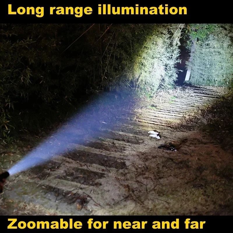Baseball Bat Style LED Flashlight With Zoom And Self Defense Design 5