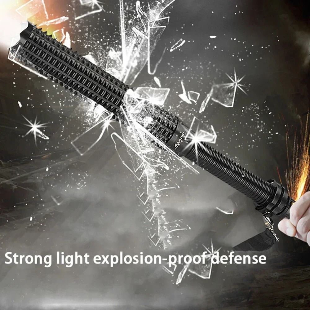 Baseball Bat Style LED Flashlight With Zoom And Self Defense Design 6