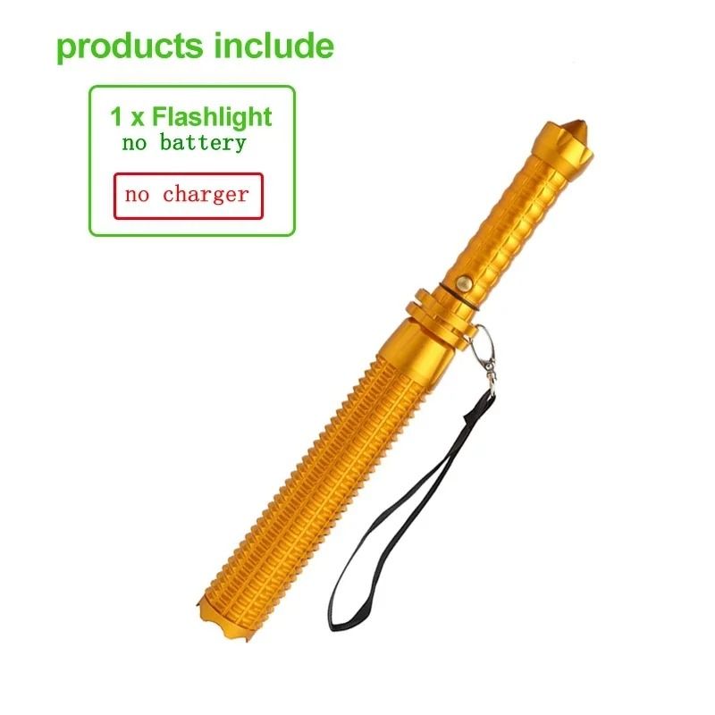 Baseball Bat Style LED Flashlight With Zoom And Self Defense Design 7