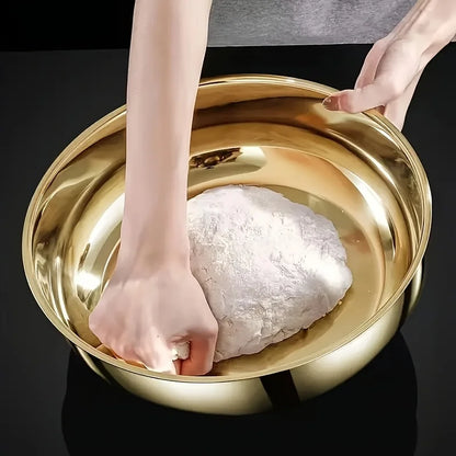 Large Stainless Steel Mixing Bowl Heavy Duty For Kneading Dough Washing Vegetables And Preparing Sa 3