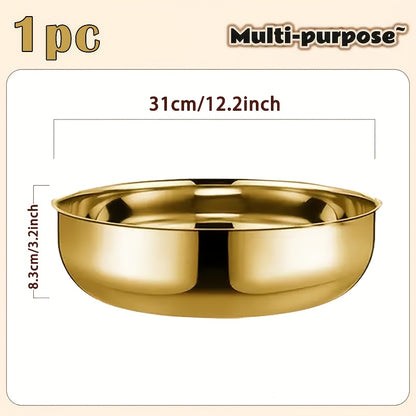 Large Stainless Steel Mixing Bowl Heavy Duty For Kneading Dough Washing Vegetables And Preparing Sa 6