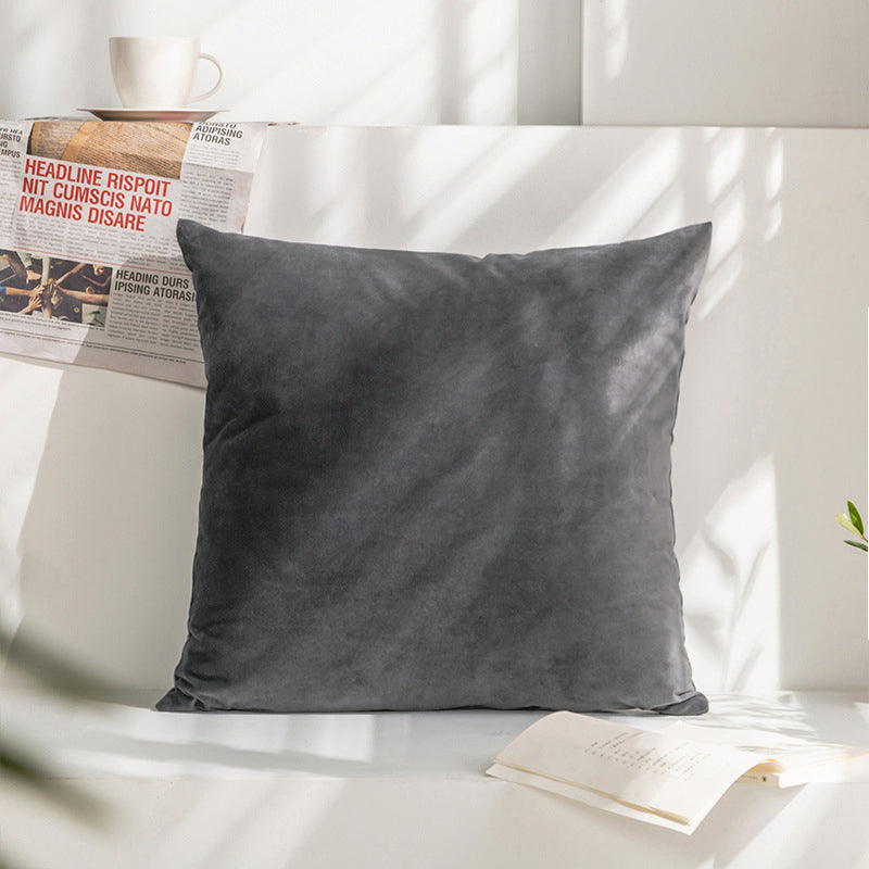 Soft Velvet Gray Cushion Cover SkinFriendly Pillowcase For Modern Sofa Living Room Decoration Throw 2