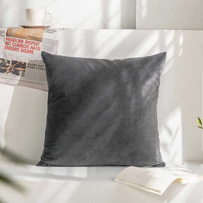 Soft Velvet Gray Cushion Cover SkinFriendly Pillowcase For Modern Sofa Living Room Decoration Throw 2