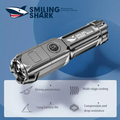 Rechargeable LED Flashlight With Zoom And Waterproof Design 1