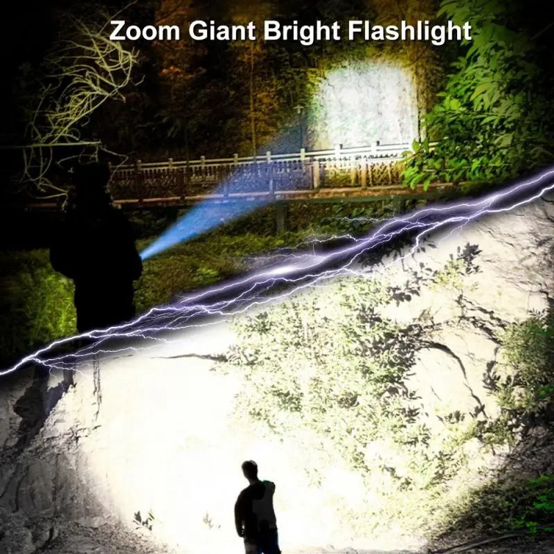 Rechargeable LED Flashlight With Zoom And Waterproof Design 4