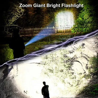 Rechargeable LED Flashlight With Zoom And Waterproof Design 4