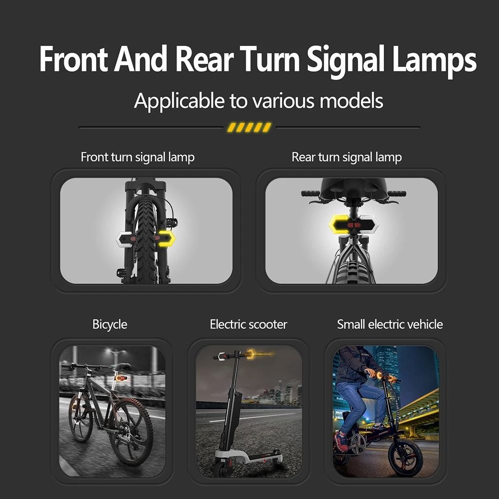 Wireless Bike Taillight With Remote Turn Signals And Horn 3